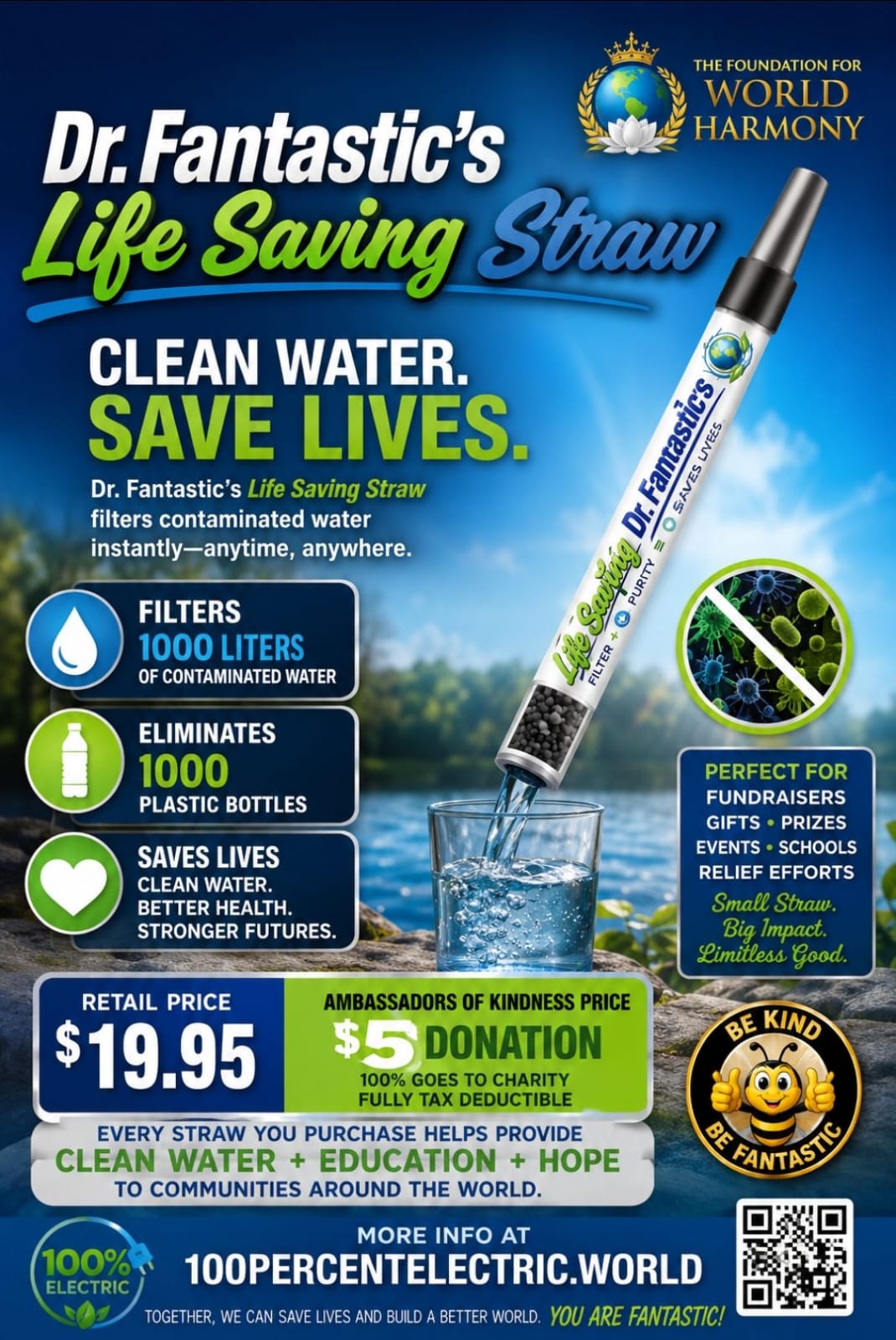 Dr. Fantastic's Life Saving Straw flyer